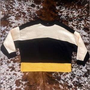 Zara Color block Oversized Sweater